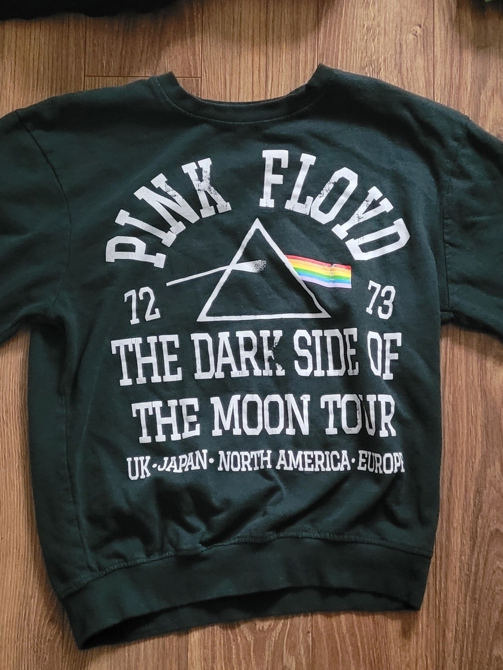 Pink Floyd Kids Dark Green Tour Sweatshirt with Prism Rainbow